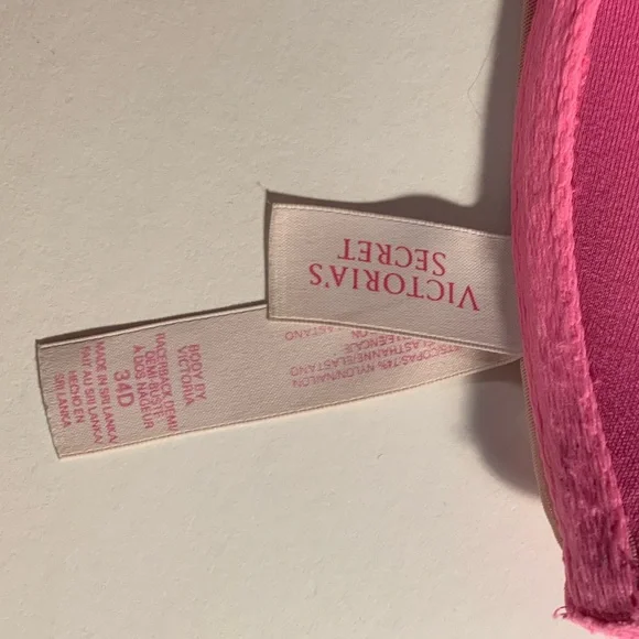 Victoria’s Secret Body by Victoria Racerback Demi Front Clasp Bra Pink Size 34D - Picture 2 of 4